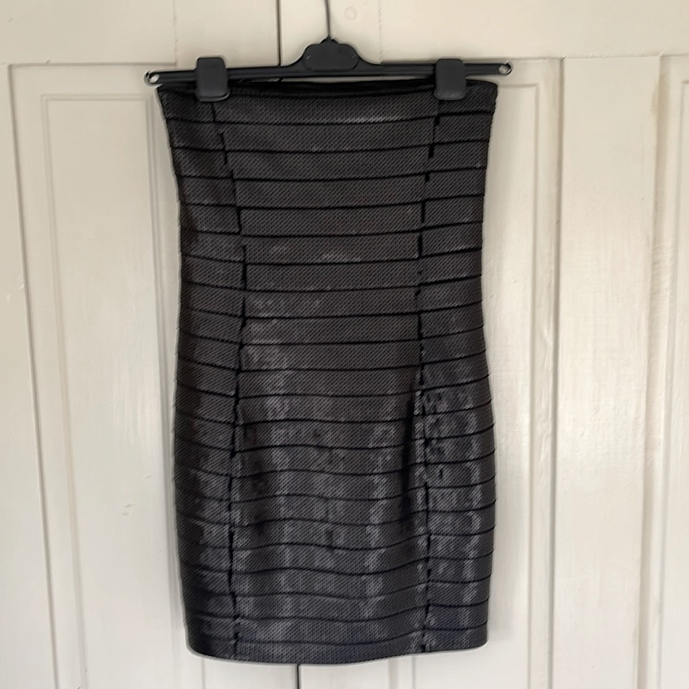 Black sequin mini-dress